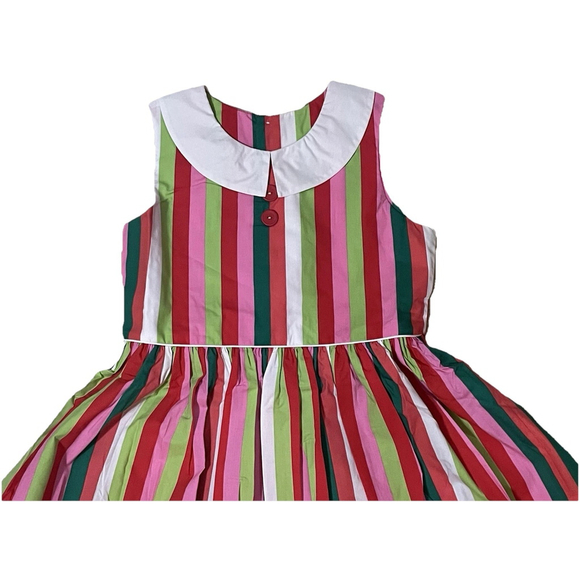 Elanore Rose Christmas Stripes Dress Size 8/10 - Picture 2 of 4